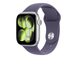 Apple Watch Series 11 GPS + Cellular 42mm Silver Aluminium Case with Purple Fog Sport Band - S/M Apple