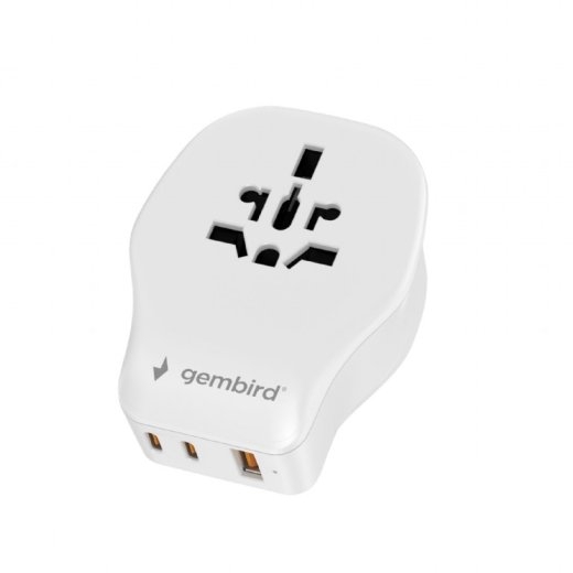 Gembird Universal travel power adapter, 20 W TPA-1A2C20-02-W