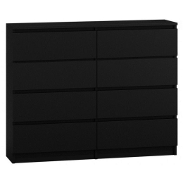 Topeshop M8 120 CZERŃ chest of drawers