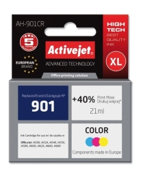 Activejet AH-901CR Ink (replacement for HP 901 CC656AE; Premium; 21 ml; colour)