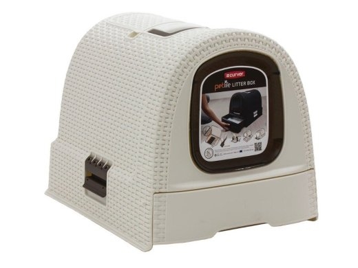 CURVER - Cat litter box - cream/brown