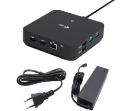 USB-C DP Dual HDMI Docking Station with Power Delivery 100 W + i-tec Universal Charger 100W