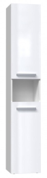 Bathroom cabinet NEL I 31x30x174 cm, white, glossy