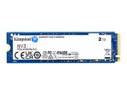 Kingston SSD NV3 2000 SSD form factor M.2 2280 Solid-state drive interface PCIe NVMe Gen 4.0 (x4) Read speed 6000 MB/s Write speed 5000 MB/s