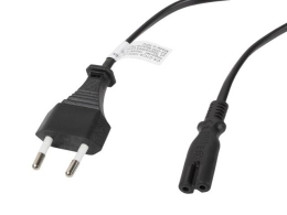 Lanberg CA-C7CA-10CC-0018-BK power cable Black 1.8 m C7 coupler CEE7/16