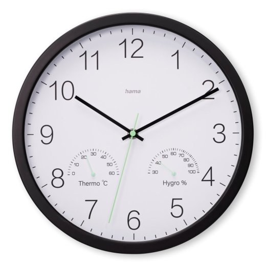 santorini wall clock 30cm black