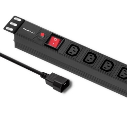 Qoltec 53998 Power strip for RACK 19" 1U 10A PDU 8xIEC C13 2m