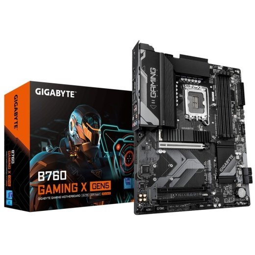 GIGABYTE B760 GAMING X GEN5 Motherboard - Supports 14th Gen. Intel Core CPUs, 8+1+1 phases VRM, up to 5600MHz DDR5, 3xPCIe 4.0 M.2, 2.5 GbE LAN, US...