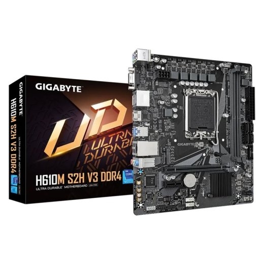 GIGABYTE Mainboard H610M S2H V3 DDR4 - Micro ATX - Socket LGA1700 - Intel H610 Express