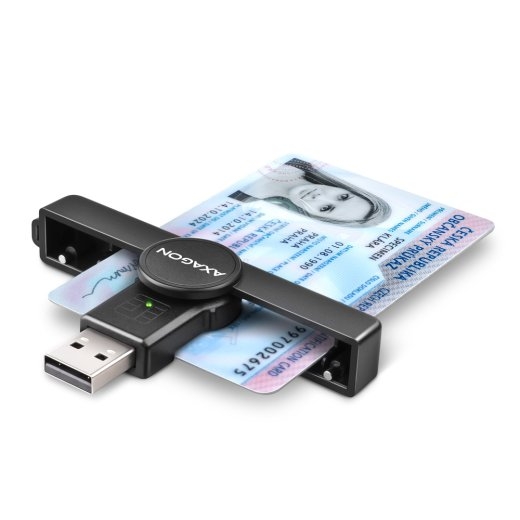 AXAGON Foldable pocket USB-A contact Smart/ID card reader CRE-SMPA
