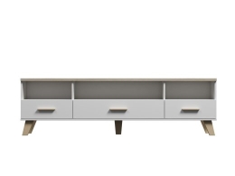 Cama RTV stand LOTTA 180cm white + sonoma oak