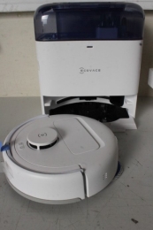 SALE OUT. Ecovacs DEEBOT mini Vacuum cleaner, Robot, Wet&Dry, ZeroTangle Technology, Agile Navigation, White/Blue + Auto-empty station Ecovacs Robo...