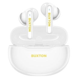 Buxton BTW 7200 White Tuya - In-ear wireless earphones with charging case, white