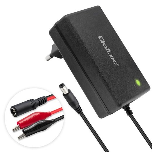 Qoltec Charger for AGM GEL STD 24V 19.2W 5.5x2.1