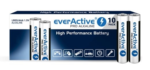 BATTERIES LR03/AAA PRO ALKALINE SHRINK 10 PCS