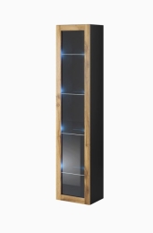 Cama glass-case VIGO '180' 180/40/30 black/wotan oak