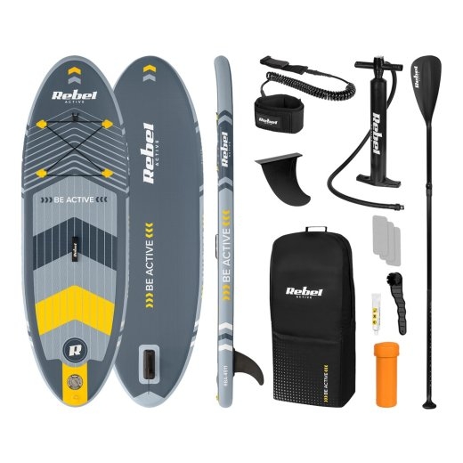 REBEL ACTIVE SMALL INFLATABLE SUP BOARD GRAY RBA-4511