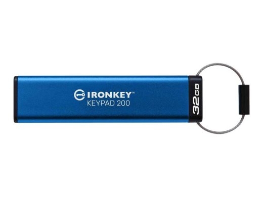 Kingston USB flash drive IronKey Keypad 200 - USB 3.1 Gen 1 - 32 - blue