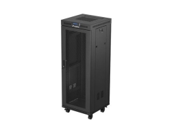 Lanberg Standing rack cabinet 19 inch 32U 600x600 perforated door LCD black (Flat pack)