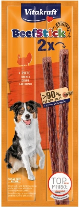VITAKRAFT Beef Stick with turkey - dog treat - 2x12 g