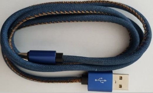 Cable USB 2.0 Type C premium jeans 1 m
