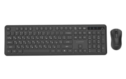 Gembird KBS-WPS-01-W Slim Pro Business wireless desktop set, black, RU layout