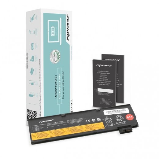 Movano Battery SB10K97582 for Lenovo ThinkPad T470 T570 - 4400 mAh (47 Wh)