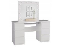 KUBA desk set, white matt + MARINA mirror