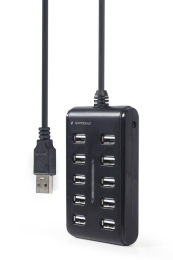 Gembird HUB USB 2.0 10 ports black