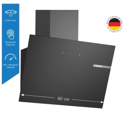 Bosch Serie 2 DWK65DK60 cooker hood Wall-mounted Black 430 m³/h A