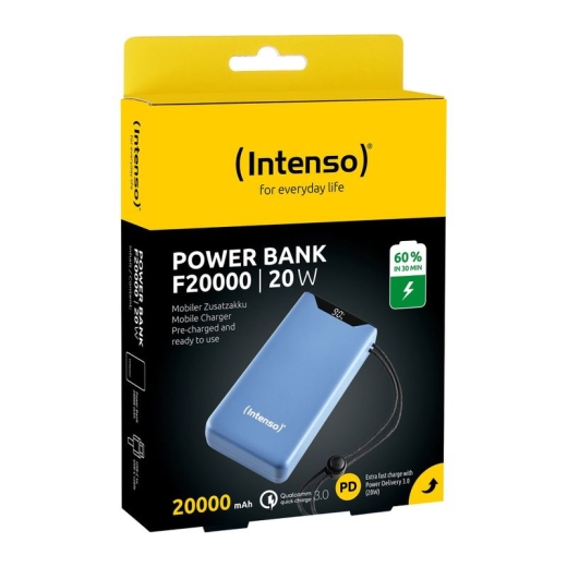 Intenso F20000 power bank - Li-pol - 24 pin USB-C, USB Type A - 20 Watt