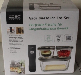 SALE OUT. Caso Vacu OneTouch Vacuum sealer Eco-Set Black DEMO