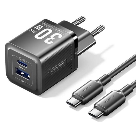 MOBILE CHARGER WALL USB +CABLE/30W 2P TZ-FEQB0--01 VENTION