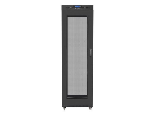 Installation cabinet rack 19 42U 600x800 black, perforated lcd door (flat pack)
