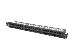 Patch Panel 48 Port 1U Cat.6 black