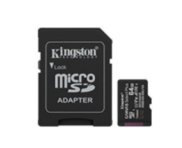 Kingston microSD memory card 64GB Canvas Select+ G3 100MB/s with adapter