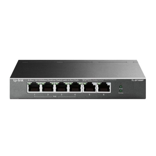 Switch TP-LINK TL-SF1006P Desktop/pedestal 6x10Base-T / 100Base-TX PoE+ ports 4