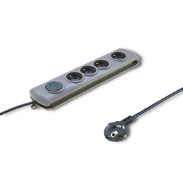 Surge protector Quick Switch 4socket 2,5m gray