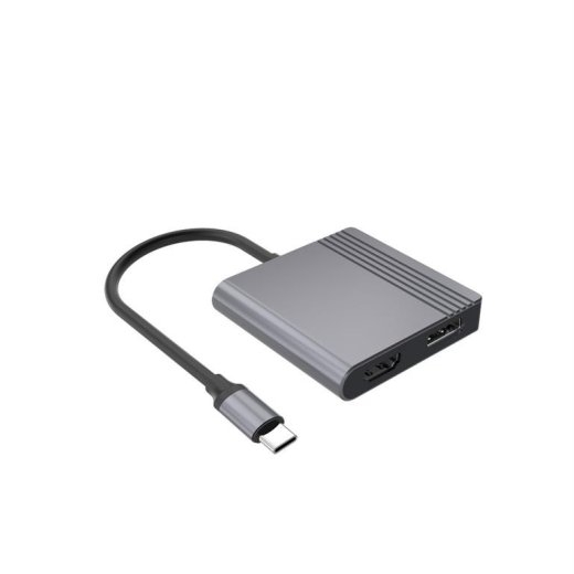 Gembird USB-C adapter to HDMI+DP 4K 60Hz black