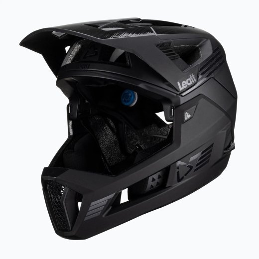 LEATT MTB Enduro 4.0 V23 bicycle helmet with removable chin bar, size M, black