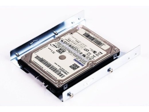 Metal mounting frame for 2.5'' SSD to 3.5'' bay