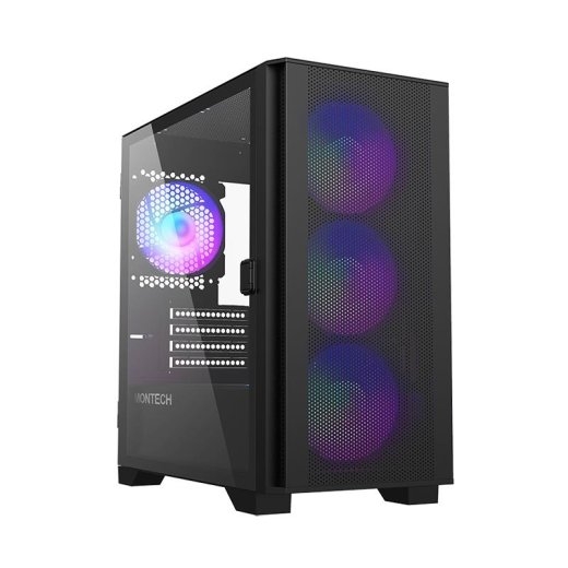 Case MONTECH AIR 100 ARGB MidiTower Not included MicroATX MiniITX Colour Black AIR100ARGB(B)