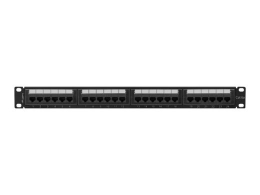 Patch panel 24 port 1U KAT6A CZARNY PPUA-1024