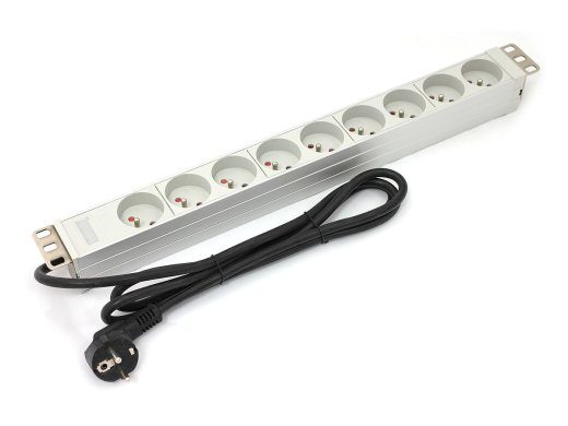 1U aluminum PDU rackmoun table 16A 9x outlet