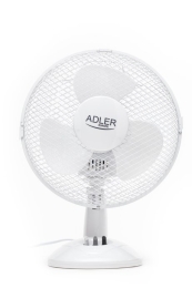 Adler AD 7302 Desk Fan White Diameter 23 cm Number of speeds 2 Oscillation 22 W