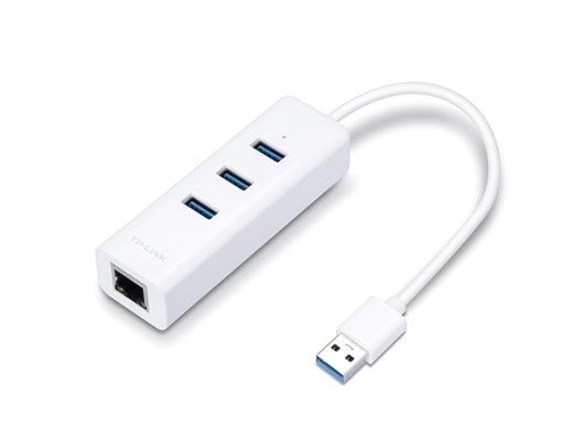TP-LINK USB 3.0 3-Port Hub & Gigabit Ethernet Adapter 2 in 1 USB Adapter UE330