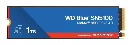 SSD SANDISK 600xTBW rating MTBF 1750000 h Read speed 7100 MB/s Write speed 6700 MB/s NVMe Yes PCI Express 4.0 M.2 1000 Blue SN5100 WDS100T5B0E-00CPE0