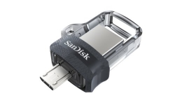Sandisk Ultra Dual m3.0 USB flash drive 64 USB Type-A / Micro-USB 3.2 Gen 1 (3.1 Gen 1) Black,Silver,Transparent