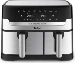 TEFAL Fryer EY905D10 Capacity 5.2+3.1 L Hot air technology Stainless Steel/Black
