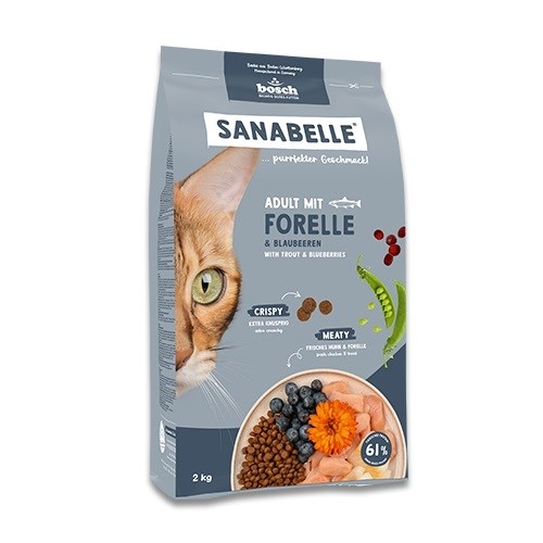 BOSCH Sanabelle Life Adult Trout with blueberries - dry cat food - 8kg